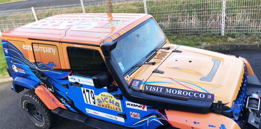 Total Covering sur JEEP Wrangler – Rallye AICHA des Gazelles 2019 — EXM Company