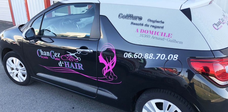 Marquage Citroen DS3 – Changez d’Hair (coiffure a domicile)