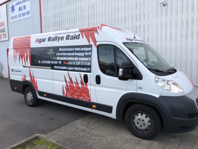 Marquage Fiat Ducato — Agar Rallye Raid