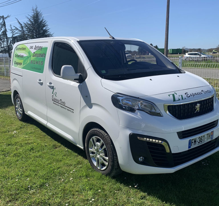 Marquage Pub Camion Peugeot Expert – ZZ espaces verts