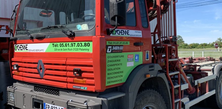 Marquage Pub Renault Truck (Société Eychenne Palaminy)