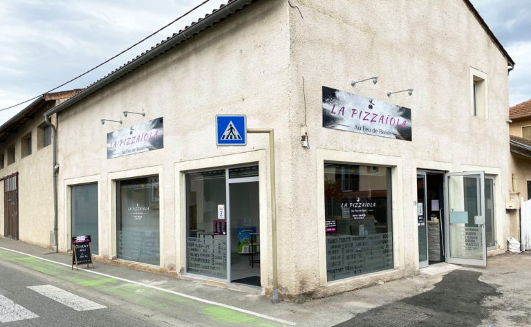 Enseigne + Marquage Vitrine – Pizzeria La Pizzaiola (Palaminy)