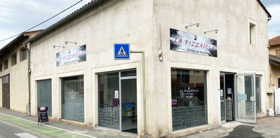 Enseigne + Marquage Vitrine – Pizzeria La Pizzaiola (Palaminy)