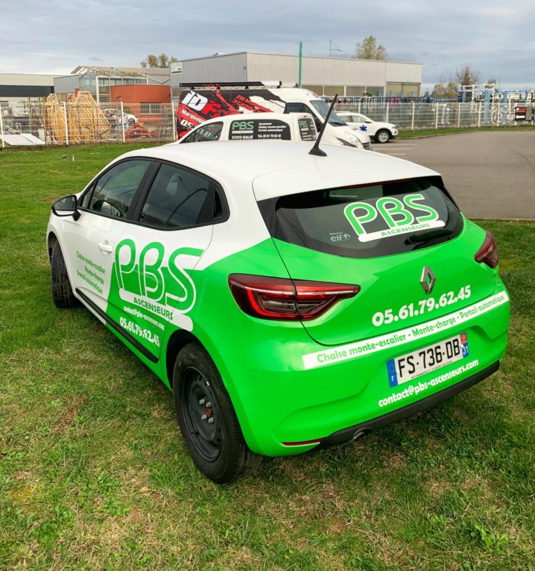 Semi-Covering Renault Clio 2020 – société PBS Ascenseurs