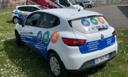 Marquage Pub semi covering – Renault Clio – Assurance MMA