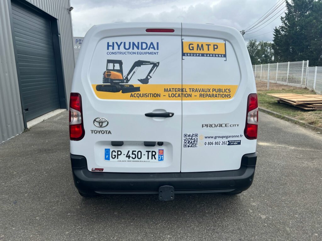 Marquage Publicitaire Toyota ProAce City -- Société Garonne GMTP