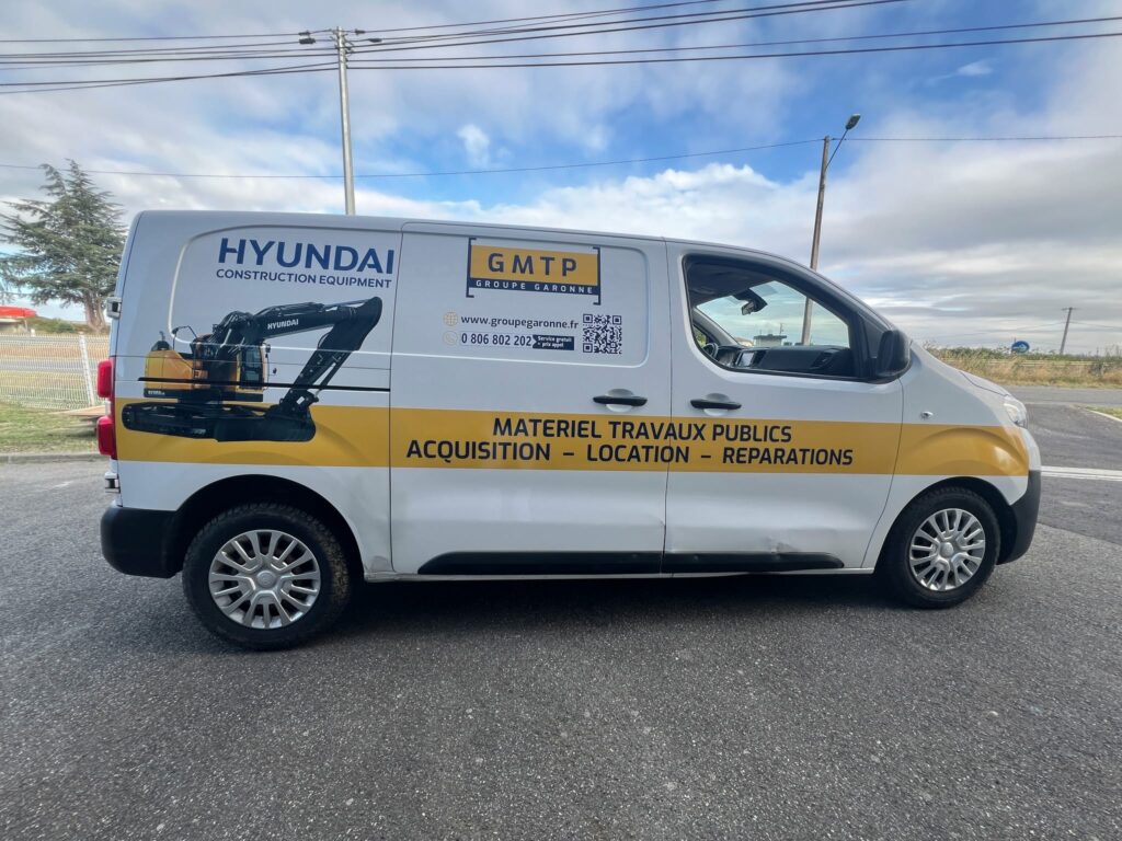 Marquage Publicitaire Toyota ProAce -- Société Garonne GMTP