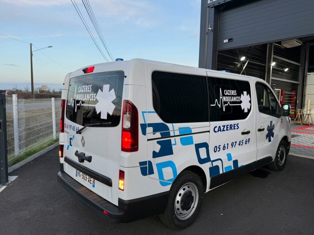 Cazères Ambulances - marquage publicitaire signé IDFactory Cazères !