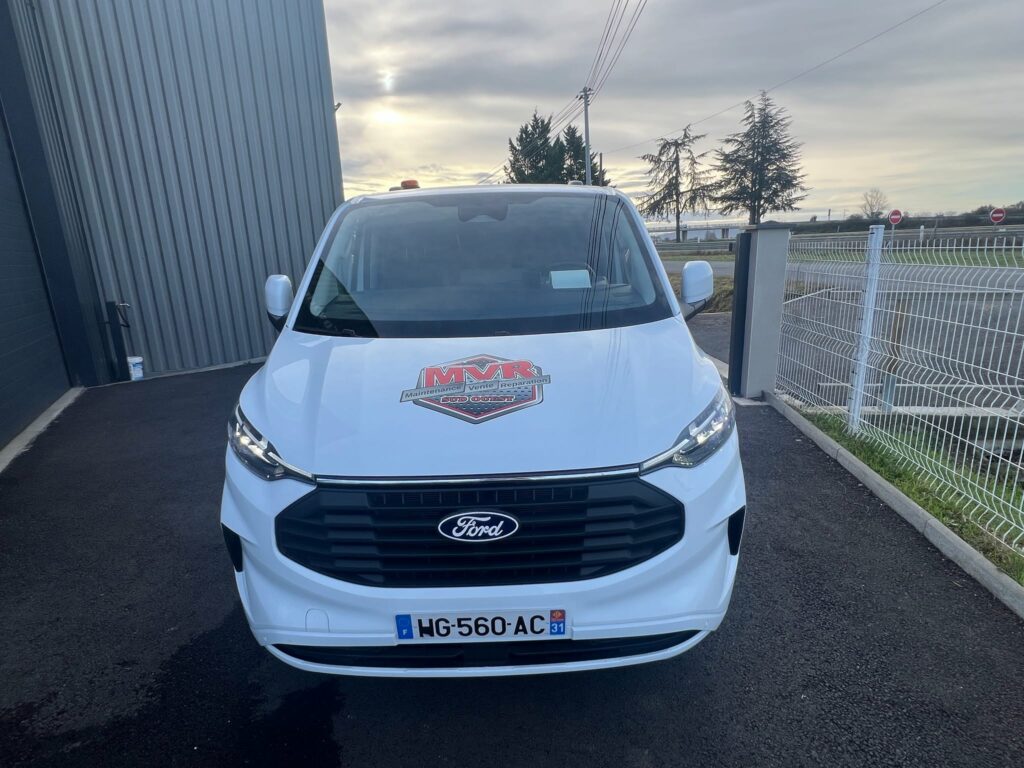Covering publicitaire sur Ford Transit société MVR Sud Ouest